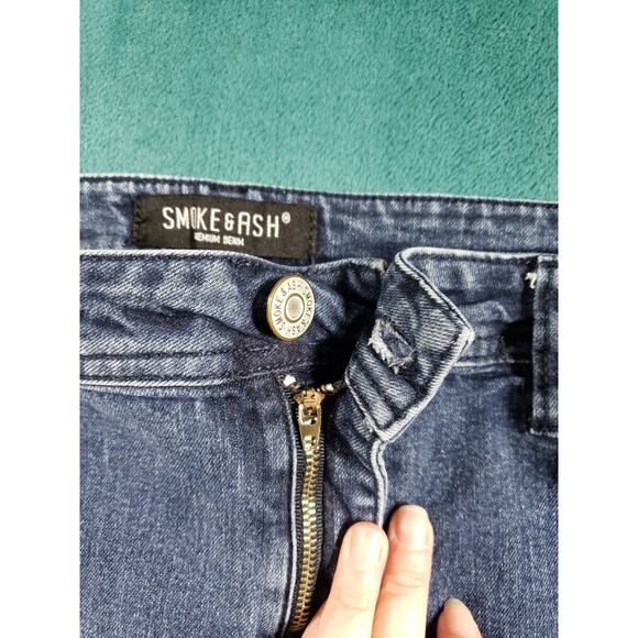 Smoke & Ash Jeans Size 38x32 Mens Blue Pants Stretch Denim Byron Straight - Picture 5 of 12